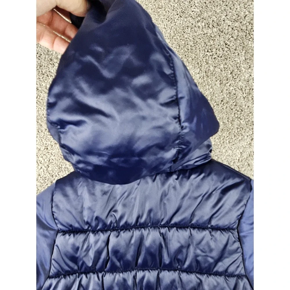 Oshkosh B'gosh Navy Blue Quilted Stylish‎ Puffer Long Jacket Size 12